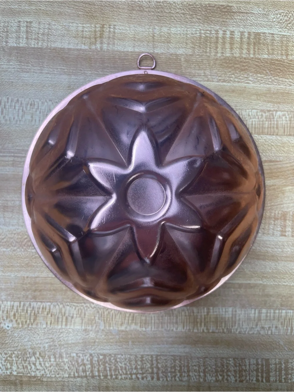 Vintage Copper Floral Dessert Mold